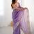 Lavender color candy crush fabric beautiful partywear saree for girlie looks