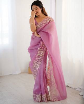 Pink candy crush partywear saree girlie looks 2