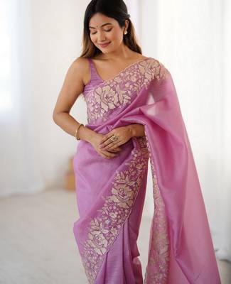 Pink candy crush partywear saree girlie looks 3