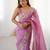 Pink color candy crush fabric beautiful partywear saree for girlie looks