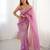 Pink color candy crush fabric beautiful partywear saree for girlie looks