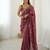 Onion color crunchy fabric beautiful partywear saree for girlie looks