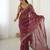 Onion color crunchy fabric beautiful partywear saree for girlie looks