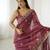 Onion color crunchy fabric beautiful partywear saree for girlie looks