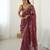Onion color crunchy fabric beautiful partywear saree for girlie looks