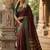 Maroon color soft silk fabric woven jari designer ethnic party looks saree