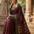 Maroon color soft silk fabric woven jari designer ethnic party looks saree