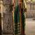 Green color soft silk fabric woven jari designer ethnic party looks saree