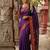 Purple color soft silk fabric woven jari designer ethnic party looks saree