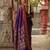 Purple color soft silk fabric woven jari designer ethnic party looks saree