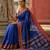 Blue color soft silk fabric woven jari designer ethnic party looks saree