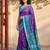 Violet color pochampalli silk saree with graceful woven designer looks