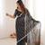 Black color twill net fabric ethnic and girlie ceremonial saree for girls