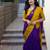 Purple soft silk blend banarasi jacuard work designer saree with blouse
