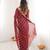Maroon color twill net fabric ethnic and girlie ceremonial saree for girls