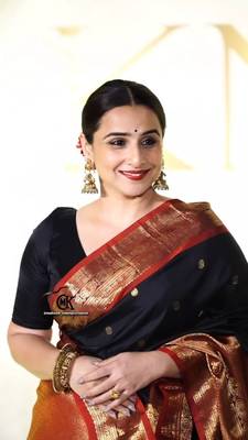 Black silk blend banarasi jaquard designer saree with blouse 1