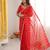 Red color twill net fabric ethnic and girlie ceremonial saree for girls