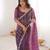 Wine color twill net fabric ethnic and girlie ceremonial saree for girls