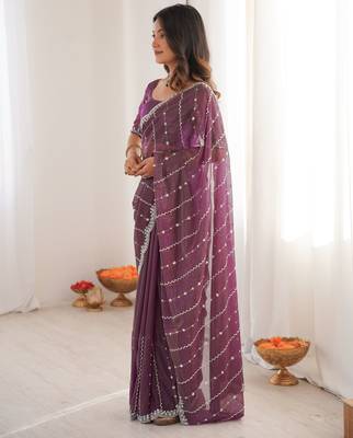 Wine twill net ethnic and girlie ceremonial saree girls 4