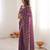 Wine color twill net fabric ethnic and girlie ceremonial saree for girls