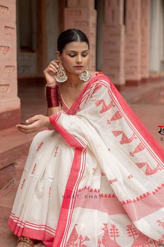 Wine soft silk blend banarasi jacuard work designer saree with blouse