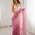 Pink color crunchy fabric beautiful sequins work bollywood style ceremonial saree