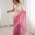 Pink color crunchy fabric beautiful sequins work bollywood style ceremonial saree