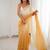 Yellow color crunchy fabric beautiful sequins work bollywood style ceremonial saree