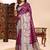 Purple color ethnic lichi silk fabric graceful woven designer saree
