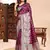 Purple ethnic lichi silk fabric graceful woven designer saree