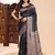 Black color ethnic lichi silk fabric graceful woven designer saree