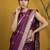 Soft organza meenakari woven saree with jamdani zari pallu and brocade blouse