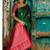 Green soft silk blend banarasi jacuard work designer saree with blouse