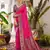 Pink color beautiful girlie woven designer partywear saree