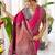 Pink color beautiful girlie woven designer partywear saree