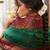 Green color beautiful girlie woven designer partywear saree