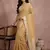Gold color blended cotton woven designer ceremonial sober looks saree