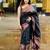 Black soft silk blend banarasi jacuard work designer saree with blouse