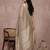 Beige color blended cotton woven designer ceremonial sober looks saree
