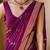 Purple soft silk blend banarasi jacuard work designer saree with blouse