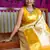Light yellow silk blend banarasi jaquard designer saree with blouse