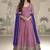 Rani pink embroidered georgette anarkali suit semi stitched up to 42" size