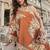 Rust crepe one shoulder kaftan top with palazzo semi stitched up to 42" size