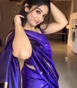 Royal blue soft silk blend banarasi jacuard work designer saree with blouse