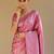 Pink soft silk blend banarasi jacuard work designer saree with blouse