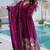 Wine women rangoli crush sequin embroidered gown with dupatta | flared party wear anarkali gown
