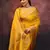 Yellow soft silk blend banarasi jacuard work designer saree with blouse