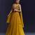 Mustard Yellow Crepe Lehenga Set