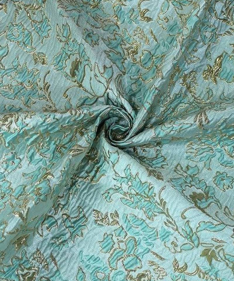 Blue Brocade Lehenga Set