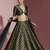 Black Brocade Lehenga Set